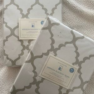 Pottery Barn Kids, Addison blackout panels (2), 44x84, gray